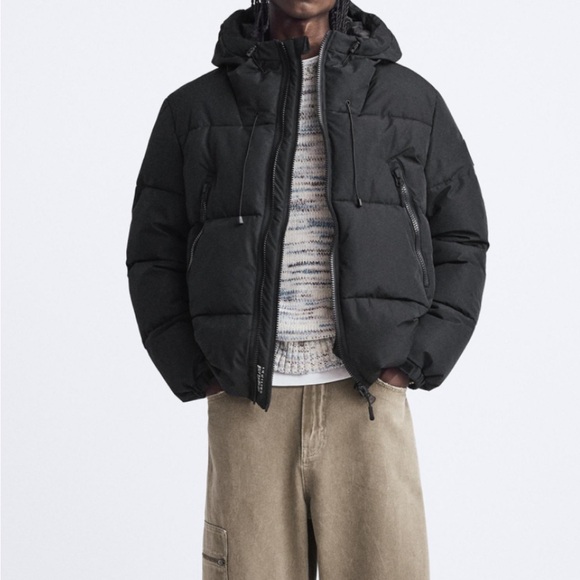 Zara DNWR Black Puffer Jacket S - Picture 2 of 10